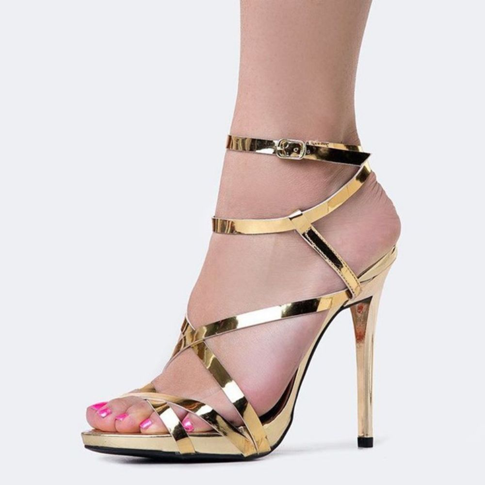 Stiletto Sandalen Met Bandjes En Open Teen