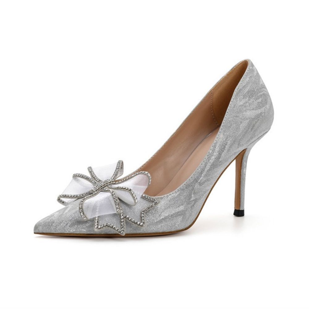 Strik Stiletto Heel Puntige Teen Effen Dunne Schoenen