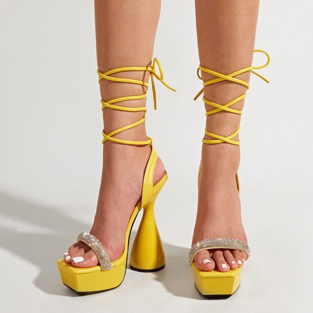 Westernsandalen Met Open Teen En Veters