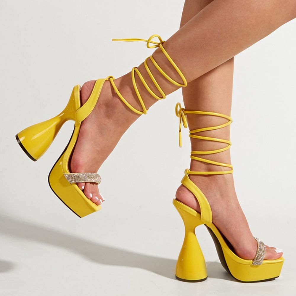Westernsandalen Met Open Teen En Veters